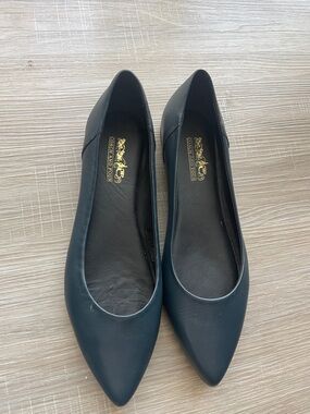NWT Coach and Four navy Pointed-Toe Flats size 8 made in Italy